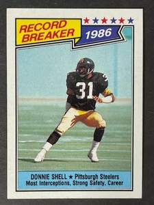 1987 Topps Football - RECORD BREAKER DONNIE SHELL # 7 -▶HOF !!!◀- NM-MT - Picture 1 of 2