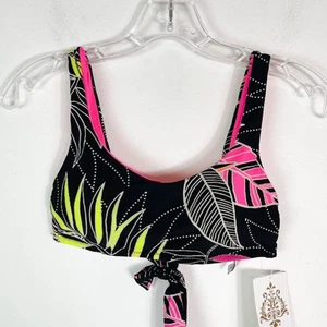 Becca NWT Miami Bralette Bikini Top Black Size S - Picture 1 of 7