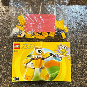 LEGO Mixels Teslo 41506 Minifigure Bulk Lot Parts w/ Instructions Yellow/Gray