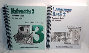 Mathematics Language Arts 3 Teacher's Guide Christian Light Education Homeschool - Imagen 1 de 4