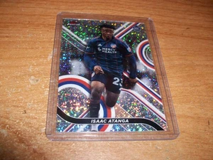 2022 Topps Finest MLS Soccer Isaac Atanga Rookie Speckle Refractor Card 117/175 - Picture 1 of 2