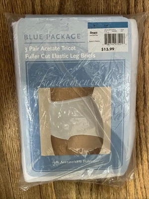 De colección SEARS Fundamentals Algodón Blanco Mujer Calzoncillos 3 Pares Corte Completo Talla 9 EE. UU. Foto 1 de 4