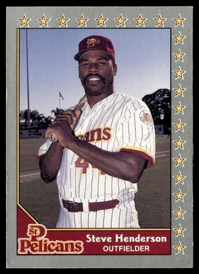 1990 Pacific Senior League Steve Henderson St. Petersburg Pelicans #5 - Image 1 of 2