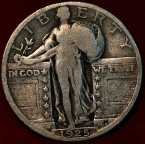 1925 Philadelphia Mint Silver Standing Liberty Quarter - Picture 1 of 2