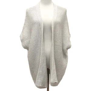 Revolve One Grey Day Kurzarm Grobstrick Cardigan Pullover Gr. Medium - Bild 1 von 9