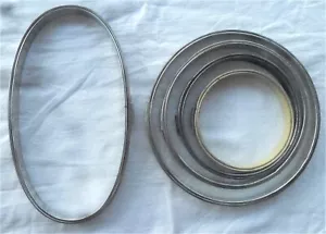 5 Metal Cork Lined Spring Tension Embroidery Hoops Oval Round 4"-8" - Picture 1 of 5