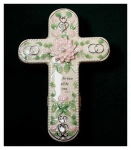 Wedding Ornate Cross Keepsake Box And Two Shall be One  New in Box - Picture 1 of 5