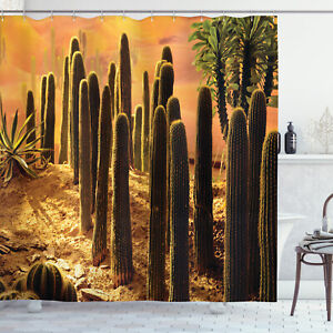 Nature Shower Curtain Sunset in Wild Desert Print for Bathroom