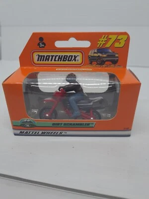 Matchbox Dirt Scrambler 1998 bicicleta motocicleta con figura de piloto #73 nuevo en caja 37297 Foto 1 de 4