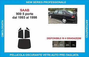 pellicole oscuranti vetri saab 900 5p dal 1993-1998 kit posteriore - Imagen 1 de 1