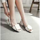 Womens Low Heels Open Toe T-Strap Summer Casual Sandals Slingback Summer Shoes