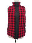 Madewell Women's Fireside Red Buffalo Check Sherpa Lined Vest Size XS