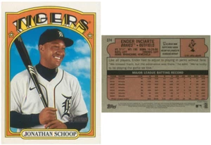 2021 Topps Heritage Jonathan Schoop w/ Ender Inciarte WRONG BACK ERROR Card #374 - Picture 1 of 3