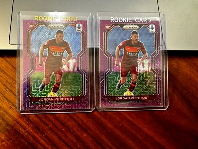 2020-21 Panini Chronicles - Serie A Purple Mojo Prizm #22 Jordan Veretout (pair) - Image 1 of 2