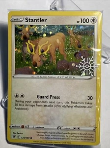 Estampilla promocional de calendario de adviento de vacaciones de Pokémon JCC Stantler 125/189 2023 sellada - Imagen 1 de 2