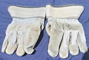 Child's Suede Leather Denim Ranch Farm Gloves, Size Small FREE SHIP! - Picture 1 of 4