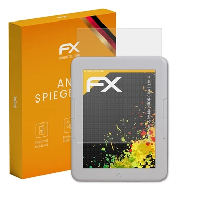 atFoliX 2x Schutzfolie für Barnes & Noble NOOK GlowLight 4 matt&stoßfest - Bild 1 von 4
