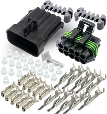 Delphi Metri-Pack 150 Series 10-Way Connector w/20 22 AWG Sealed 16 V & 14 amps - Image 1 of 4