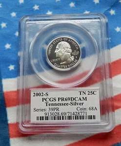 2003-S TENNESSEE SILVER WASHINGTON QUARTER PCGS PR69DCAM ~ DEEP MIRROR SURFACE - Picture 1 of 2