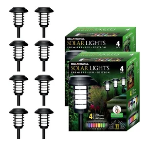 Bell + Howell Solar Powered Color Changing Pathway Lights with Remote 8 Pack - Picture 1 of 8