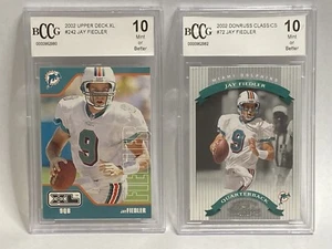 Upper Deck XL Jay Fiedler #242 2002 BCCG 10 y Donruss Classic 2002 BCCG 10 Miami - Imagen 1 de 2