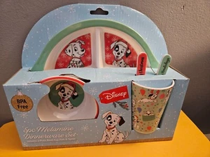 Disney 101 Dalmatiner Melamin 5-teiliges Kinder Geschirrset Weihnachten NEU 2024 - Bild 1 von 2