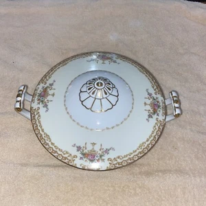 NORITAKE TUSCANA  Covered Bowl Gold #3035 China Japan Vintage Post WWII Era - Picture 1 of 7