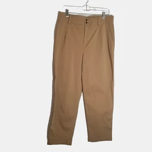 Pantalones Everlane para mujer 12 chinos caqui pierna recta plisados bolsillos delanteros - Imagen 1 de 7