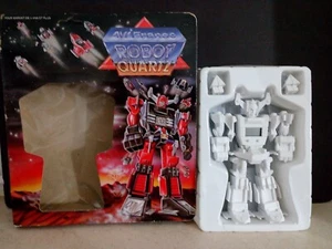 Avi France Robot Quartz Robot Puzzle Clock White Transformers Gobots Figure - Picture 1 of 11