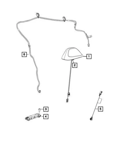 Soporte de cable de antena genuino Mopar 2017-2020 Jeep Grand Cherokee 5XT13KXJAA Foto 1 de 1