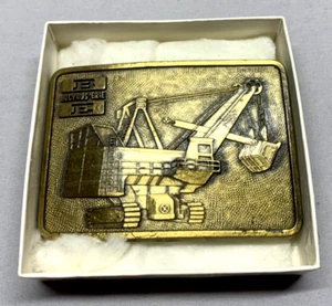 Vintage BE Bucyrus-Erie Construction Equipment Dragline Excavator Belt Buckle - Picture 1 of 3