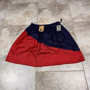 Anthropologie Postmark Cast Chroma A-Line Skirt Womens Size 4 Silk Pleated - Picture 1 of 11