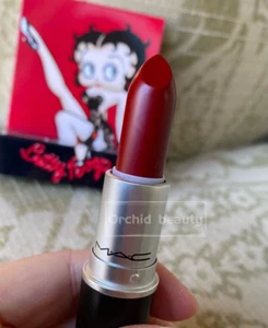 New MAC Betty Boop Red Lipstick Full size 3 g/0.1 oz~Limited Edition Rare - Picture 1 of 7