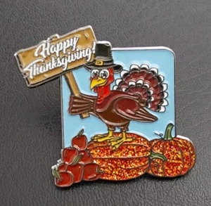 Happy Thanksgiving Brosche Anstecknadel Türkei Kürbisse Hogeye 2018 Sammlerstücke  - Bild 1 von 5