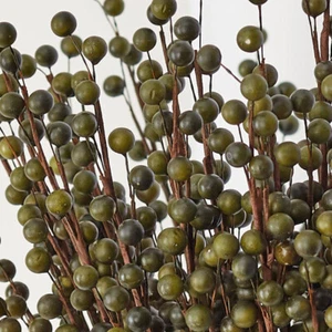 Bulk Lot of 24 Soft Sage Green Artificial 22" Berry Spraya - Picture 1 of 4