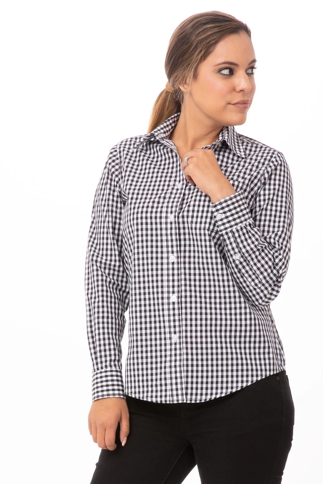 Chef Works Womens Gingham Dress Shirt (W500) - Image 1 of 1