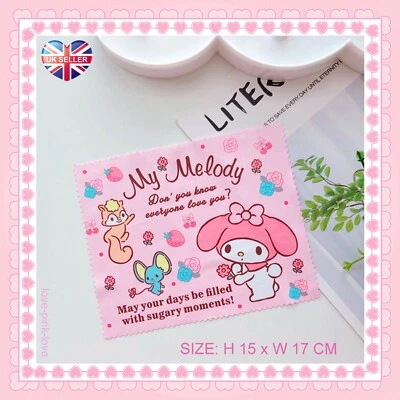 🌸MY MELODY SANRIO Kawaii Microfiber Cloth for Phone, Tablet, Glasses Lens, UK🌸 - Image 1 of 4