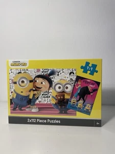 Minions Puzzles X 2 - Età 6+ puzzle - 112+ pezzi nuovi e sigillati - Foto 1 di 6
