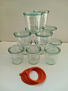 12 Weck Sturzgläser mit Deckel und Gummi 500 ml - Bild 1 von 7