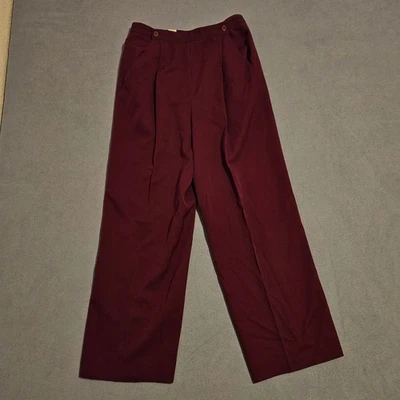 Christian Dior Separates 100% Wool Burgundy Pleated Career Trousers Size 10 - Image 1 of 4