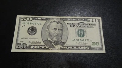 FEDERAL RESERVE NOTE 1996 $50 DOLLAR BILL IN GREAT CONDITION!!!!! - Image 1 of 3