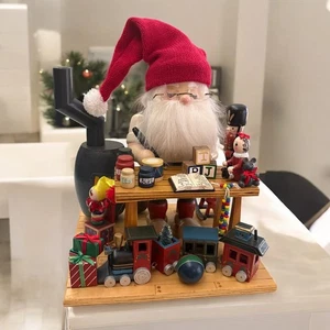 Vintage 1996 Zims Heirloom Collectibles Wooden Santa's Toy Workshop - Bild 1 von 10