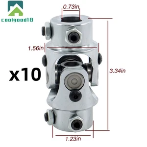 10 PIEZAS 3/4" DD X 3/4" DD Acero Inoxidable Dirección Única Cromo Eje de Junta en U - Imagen 1 de 10