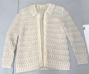 Cárdigan True Vintage Mujer Talla Pequeña Tejido Acogedor Mcm Abuela Organza Forrado - Imagen 1 de 9