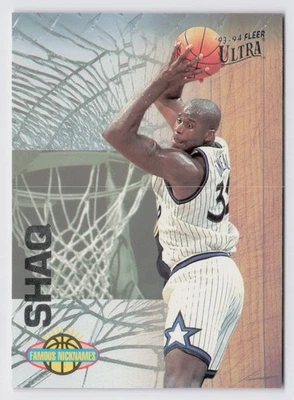 Apodos ultra famosos Fleer 1993-94 Shaquille O'Neal #13 "SHAQ" ORLANDO MAGIC Foto 1 de 2