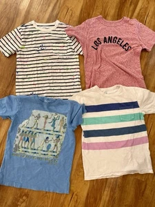 Lot Of 4 J CREW CREWCUTS Boys Size 10 T-Shirts Los Angeles The Met Graphic Print - Picture 1 of 9