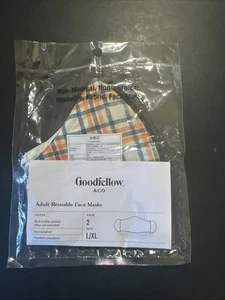 Goodfellow Adult Reusable Face Mask 2 Pack Built-In Filter Pocket Size L/XL - Picture 1 of 1