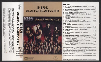 1988 MUSIC AUDIO CASSETTE TAPE - [ALBUM: SMASHES, THRASHES & HITS] GROUP: KISS - Image 1 of 4