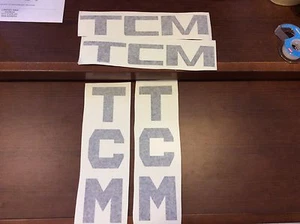 TCM Forklift decals . 2 Black for Mast , 2 Black decals for Hood 4 decals - Picture 1 of 2