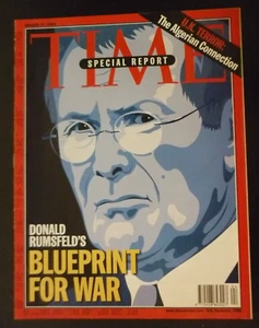 Donald Rumsfeld Time 2003 Enero 27 , Magazine Special Report Blueprint For War - Imagen 1 de 1